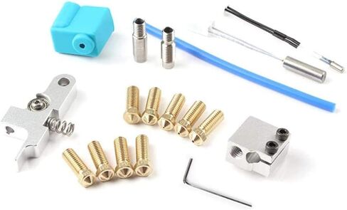 مجموعة الطارد - فوهة طابعة ثلاثية الأبعاد من السيليكون مجموعة أنبوب تسخين الحلق - مقبض الثرمستور DIY للمدفعية الجانبية X1 in Kuwait