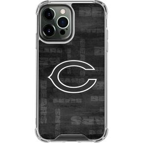Skinit Clear Phone Case Compatible with iPhone 14 Pro Max - Officially Licensed NFL Chicago Bears Black & White Design in Saudi Arabia