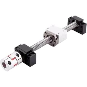 Linear Motion Ball Screw Machine Parts Ball Screw Double Nut DFU2005 BKBF12 Ball Screw Set Length 150mm-1000mm End Processing Coupler Nut for Stepper Servo Motor(250mm) in Saudi Arabia