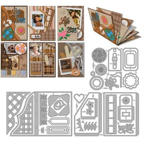 Globleland الزخرفية الشلال المقطعة قطع يموت من أجل DIY Scrapbooking Metal Gocky Cut Dies Words Happy Die Cuts for Card in Kuwait