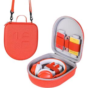 Hard Travel Case Compatible with Yoto Mini (2024 Edition) & Accessories, Carrying Case with Shoulder Strap Holds kids Audio Music player, Headphones & Up To 60 Audiobook Cards, Orange in Saudi Arabia