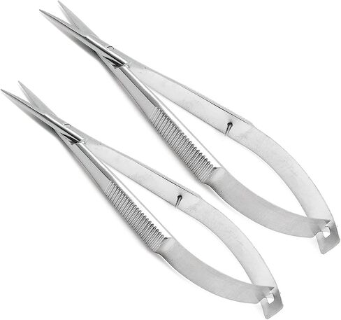 2 Castroviejo Straight Scissors Sharp/Sharp 4" & 4.5" Micro Stainless Steel Premium Instruments in Saudi Arabia