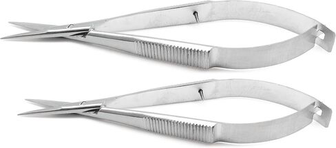 2 Castroviejo Straight Scissors Sharp/Sharp 4" & 4.5" Micro Stainless Steel Premium Instruments in Saudi Arabia