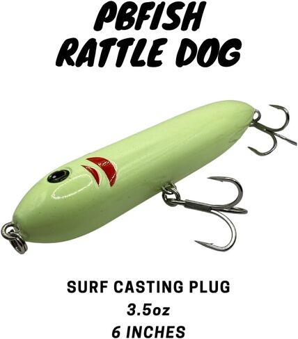 Pbfish Topwater Spook Fishing Eugh for Big Striped Bass Houd Walk Walk the Dog Action Tash Floating Floating Floating ومياه عذبة خطاطين قوية جدًا وخواتم مقسمة للأسماك الكبيرة in Kuwait