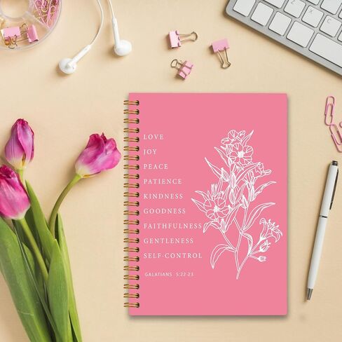 Every Good and Perfect Comes From Above Coquette Pink Bow Bible Spiral Notebook Scripture Journal James 1:17 Pink Christian Journaling Notebooks for Women Girls 80 Sheets 5.8x8.3 in Saudi Arabia