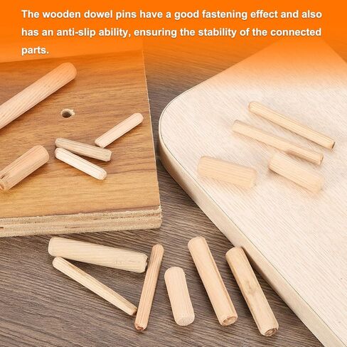 UXCELL 100PCS 3/16 "× 13/16" دبابيس وذرها الخشبية ، قضبان أمواد خشبية ، أثاث خشبي مزدهر ، دبوس خشبي ، مزدهر من أجل الحرف ، مشاريع DIY in Saudi Arabia