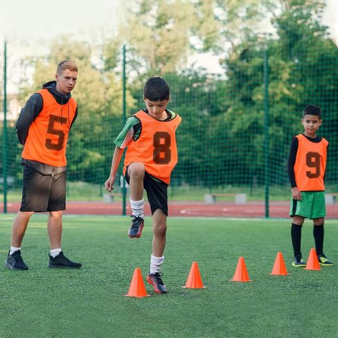 PATIKIL Soccer Training Vest, Team Sports Pinnies Reversible Numbered Soccer Practice Pennies in Saudi Arabia
