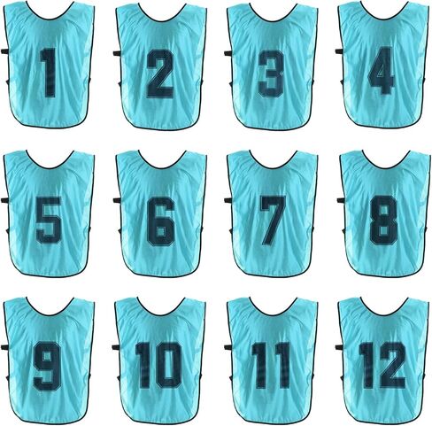 PATIKIL Soccer Training Vest, Team Sports Pinnies Reversible Numbered Soccer Practice Pennies in Saudi Arabia