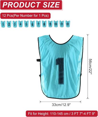 PATIKIL Soccer Training Vest, Team Sports Pinnies Reversible Numbered Soccer Practice Pennies in Saudi Arabia