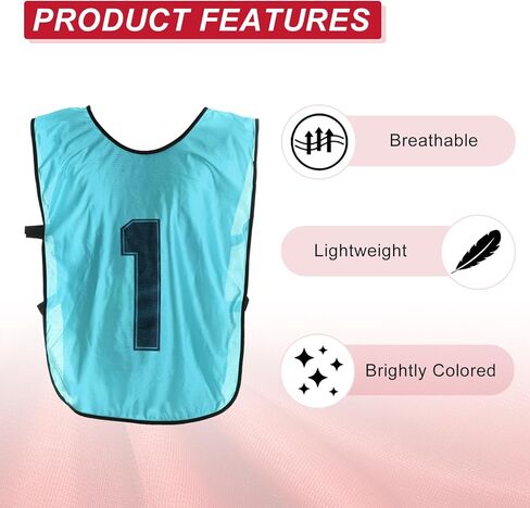 PATIKIL Soccer Training Vest, Team Sports Pinnies Reversible Numbered Soccer Practice Pennies in Saudi Arabia