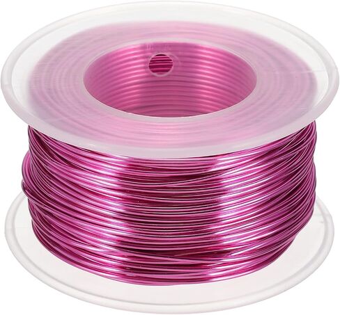 uxcell 18 Gauge / 1mm Anodized Aluminum Wire for Jewelry Craft Making, 102 Feet Bendable Flexible Wire for DIY Home Decor Gardening Sculpture, Purple in Saudi Arabia