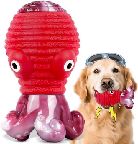 Dog Toys for Aggressive Chewers, Indestructible Dog Toy, Durable Octopus Squeaky Dogs Chew Toys for Medium and Large Breed—Keep Dogs Busy for Summer Pool Party, Outdoor Travel, Blue in Saudi Arabia