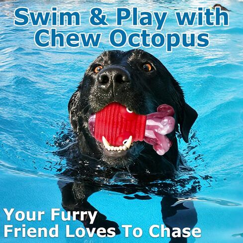 Dog Toys for Aggressive Chewers, Indestructible Dog Toy, Durable Octopus Squeaky Dogs Chew Toys for Medium and Large Breed—Keep Dogs Busy for Summer Pool Party, Outdoor Travel, Blue in Saudi Arabia