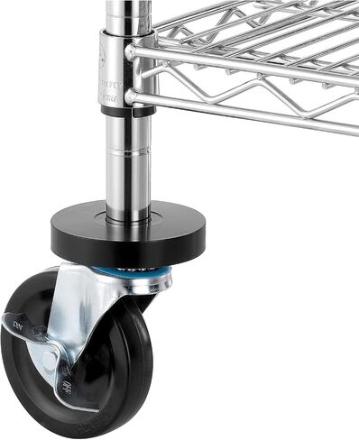 NSF Heavy Duty Wire Utility Cart with Wheels, for Kitchen, Bathroom, Bedroom, Office, Living Room, Commercial Industrial carts, Silver (39.5X19.5-2layer) in Saudi Arabia