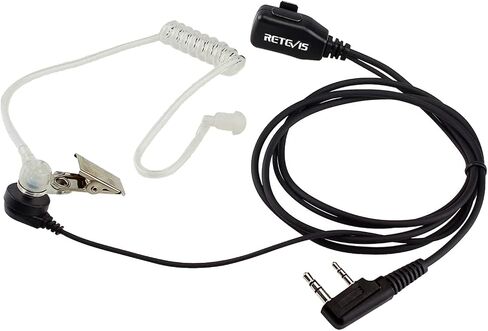 Retevis AI Active Noise Cancelling Two Way Radio Headset, Rechargeable, for RT22 RT21 H-777H RT68, Compatible with Pxton Baofeng BF-888S Kenwood Walkie Talkie, Walkie Talkie Earpiece with Mic(1 Pack) in Kuwait