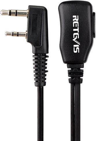 Retevis AI Active Noise Cancelling Two Way Radio Headset, Rechargeable, for RT22 RT21 H-777H RT68, Compatible with Pxton Baofeng BF-888S Kenwood Walkie Talkie, Walkie Talkie Earpiece with Mic(1 Pack) in Kuwait
