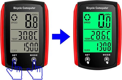 Bike Computer,Wired Bike Computer 19 Functions Touch Bike Speedometer Waterproof Bicycle Computer with Backlight in Saudi Arabia