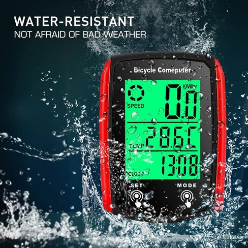 Bike Computer,Wired Bike Computer 19 Functions Touch Bike Speedometer Waterproof Bicycle Computer with Backlight in Saudi Arabia