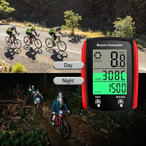 Bike Computer,Wired Bike Computer 19 Functions Touch Bike Speedometer Waterproof Bicycle Computer with Backlight in Saudi Arabia