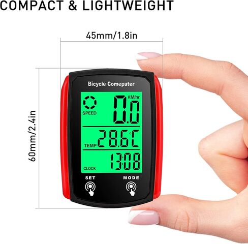 Bike Computer,Wired Bike Computer 19 Functions Touch Bike Speedometer Waterproof Bicycle Computer with Backlight in Saudi Arabia