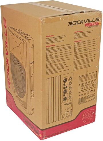 Rockville Pair RPG12 12" 1600w Powered PA/DJ Speakers + 2 Stands + 2 Cables+Bag in Kuwait