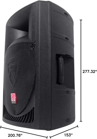 Rockville Pair RPG12 12" 1600w Powered PA/DJ Speakers + 2 Stands + 2 Cables+Bag in Kuwait