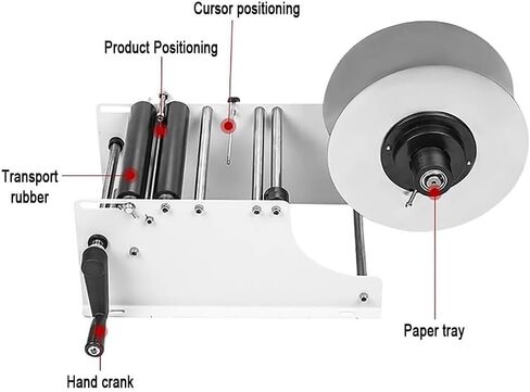 Manual Label Applicator for Round Bottles, 20-40pcs/min, Adjustable for 10-150mm Width & 10-300mm Length Labels, for Food & Beverage in Saudi Arabia
