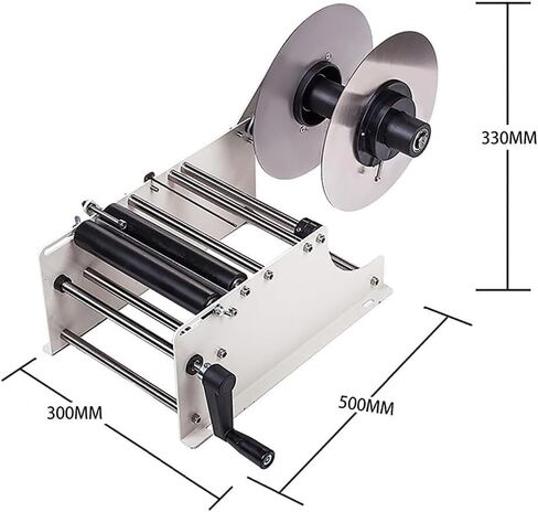Manual Label Applicator for Round Bottles, 20-40pcs/min, Adjustable for 10-150mm Width & 10-300mm Length Labels, for Food & Beverage in Saudi Arabia