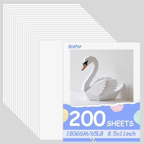 OcePor 100 Sheets Black Cardstock 8.5" x 11", 65lb/180gsm Black Card Stock, Thick Card Stock Paper, Heavy Cardstock Paper for Printer, Resume, Scrapbooks, Art, Crafts, Business Cards in Kuwait