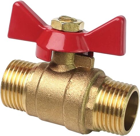 صمام 1/4 "3/8" 1/2 "3/4" أنثى إلى أنثى الخيط ثنائي النحاس مغلق صمام الكرة مع مقبض لزيت مياه غاز الوقود (F-F ، DN20) in Kuwait