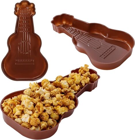 Boao 24 PCS Guitar Party Service France Muntsing ، Plastic Guitar Plats Music Music Music Music Party Party Table Rock 80s Supplies لزينة الكرنفال (متعددة الألوان ، جديدة) in Saudi Arabia