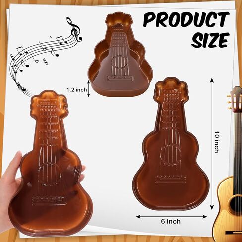 Boao 24 PCS Guitar Party Service France Muntsing ، Plastic Guitar Plats Music Music Music Music Party Party Table Rock 80s Supplies لزينة الكرنفال (متعددة الألوان ، جديدة) in Saudi Arabia