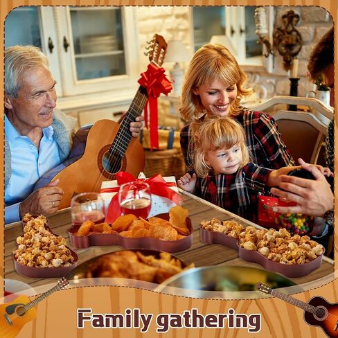 Boao 24 PCS Guitar Party Service France Muntsing ، Plastic Guitar Plats Music Music Music Music Party Party Table Rock 80s Supplies لزينة الكرنفال (متعددة الألوان ، جديدة) in Saudi Arabia