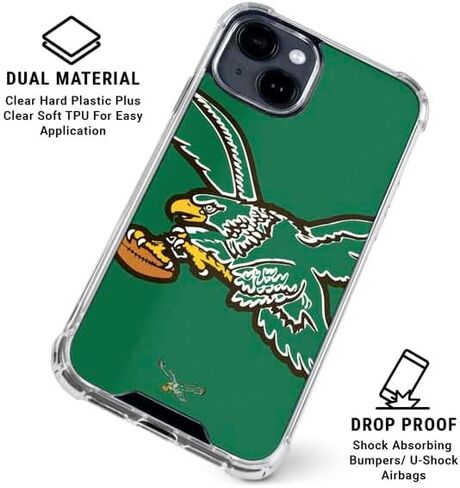 Skinit Clear Phone Case متوافق مع iPhone 14 Plus - تصميم شعار NFL Philadelphia المرخص رسميًا in Saudi Arabia