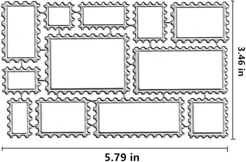 4pcs Journey Photo Film Strip Cutting Dies, Travel Postage Stamp Tags Frame Die Cuts Metal Embossing Stencils Template Mould for Card Scrapbooking and DIY Craft Album Paper Card Decor in Kuwait