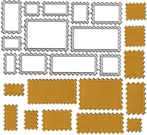 4pcs Journey Photo Film Strip Cutting Dies, Travel Postage Stamp Tags Frame Die Cuts Metal Embossing Stencils Template Mould for Card Scrapbooking and DIY Craft Album Paper Card Decor in Kuwait
