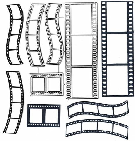 4pcs Journey Photo Film Strip Cutting Dies, Travel Postage Stamp Tags Frame Die Cuts Metal Embossing Stencils Template Mould for Card Scrapbooking and DIY Craft Album Paper Card Decor in Kuwait