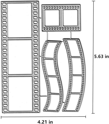 4pcs Journey Photo Film Strip Cutting Dies, Travel Postage Stamp Tags Frame Die Cuts Metal Embossing Stencils Template Mould for Card Scrapbooking and DIY Craft Album Paper Card Decor in Kuwait