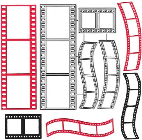 4pcs Journey Photo Film Strip Cutting Dies, Travel Postage Stamp Tags Frame Die Cuts Metal Embossing Stencils Template Mould for Card Scrapbooking and DIY Craft Album Paper Card Decor in Kuwait