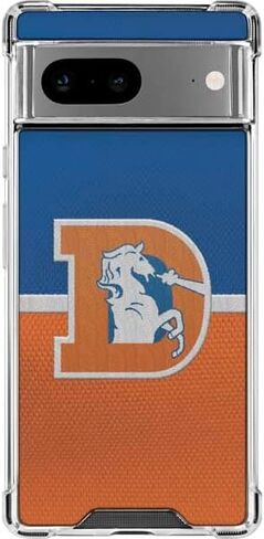 Skinit Clear Phone Case Compatible with Google Pixel 8 - Officially Licensed NFL Denver Broncos Vintage Design in Saudi Arabia