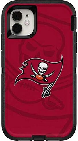 Skinit Decal Skin Compatible with OtterBox Defender iPhone 11 Case - Officially Licensed NFL Tampa Bay Buccaneers Double Vision Design in Saudi Arabia