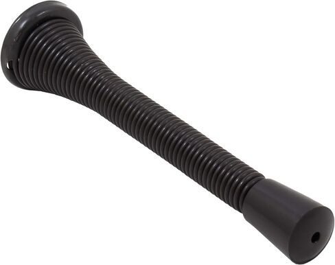 Stone Harbor Hardware Heavy-Duty Spring Door Stop, 4 Inches, Matte Black in Kuwait