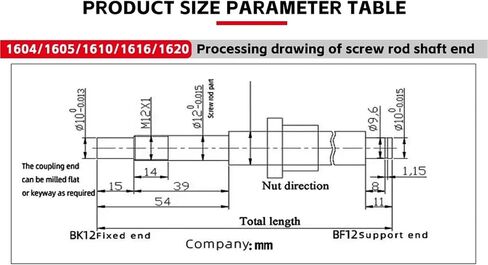 Double nut Ball Screw Control Machine SFU1605 Ball Screw C7 Set 1200-2000mm+HM12-57 for Nema23 Cast Aluminum BF12+Plum Coupling XB25*30 +Coupler DSG16H for Parts(1650mm) in Saudi Arabia