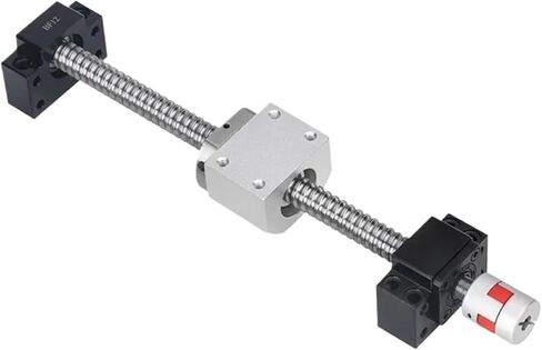 Linear Motion Ball Screw Machine Parts Ball Screw Double Nut DFU2005 BKBF12 Ball Screw Set Length 150mm-1000mm End Processing Coupler Nut for Stepper Servo Motor(250mm) in Saudi Arabia