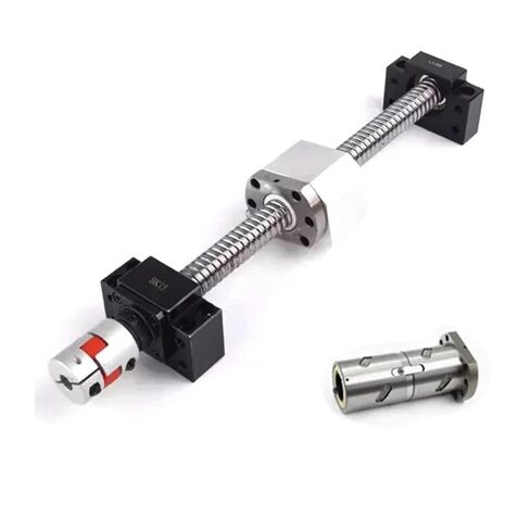 Linear Motion Ball Screw Machine Parts Ball Screw Double Nut DFU2005 FKFF12 Ball Screw Set Length 150mm-1000mm End Processing Coupler Nut for Stepper Servo Motor(650mm) in Kuwait