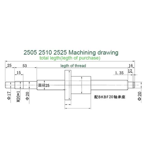 Double nut Ball Screw Control Machine DFU2510 Double Ball Screw 300-1000mm BK20 BF20 Support Jaw Coupling(1000mm) in Kuwait