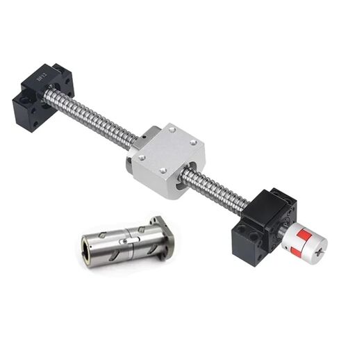 Linear Motion Ball Screw Machine Parts Ball Screw Double Nut DFU1605 Ball Screw Set Length 150mm-1000mm End Processing Coupler Nut for Stepper Servo Motor(800mm) in Kuwait