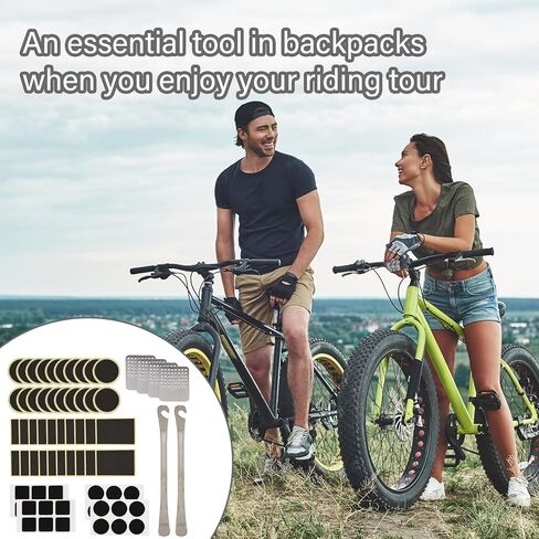 70 Pcs Bike Tire Repair Kit Contains 24 Pcs of Vulcanized Tire Patch in Saudi Arabia