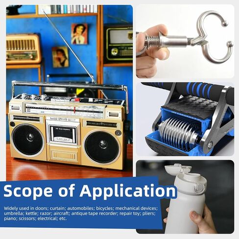 Glarks 123pcs 0.3/0.5/0.7/0.8/1mm Tower Conical Spring Set, 10 Sizes Taper Pressure Return Spring, Conical Cone Compression Spring, Taper Compressed Small Springs for Home Repair in Saudi Arabia