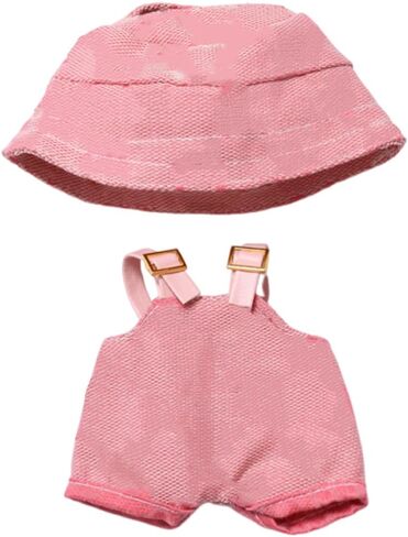 Clothes for 17cm Dolls & Outfit for 17cm Dolls - Adorable Pink & Brown Doll Accessories, Original Design Outfits and Keychain Clothing Set,No Doll(Style-G) in Saudi Arabia